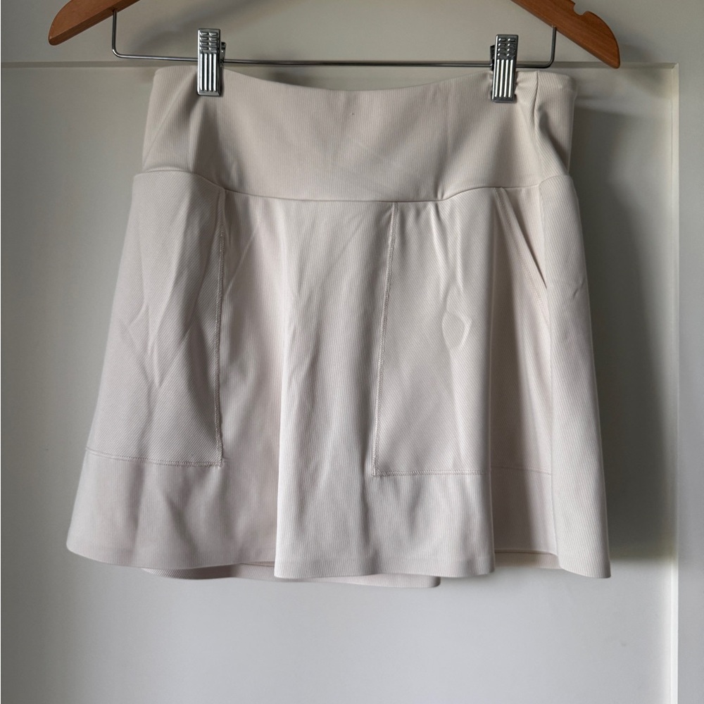 RHONE Cream Mini Skirt